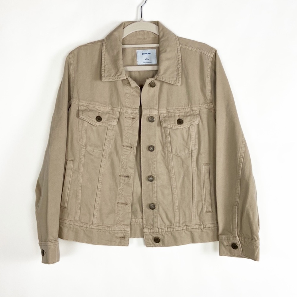 Old Navy Tan/Khaki Utility Denim Jacket